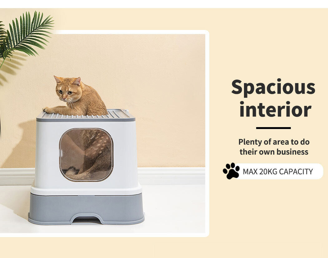 Fully Enclosed Cat Litter Box 