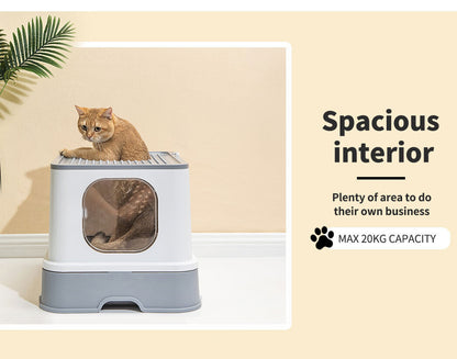 Fully Enclosed Cat Litter Box 