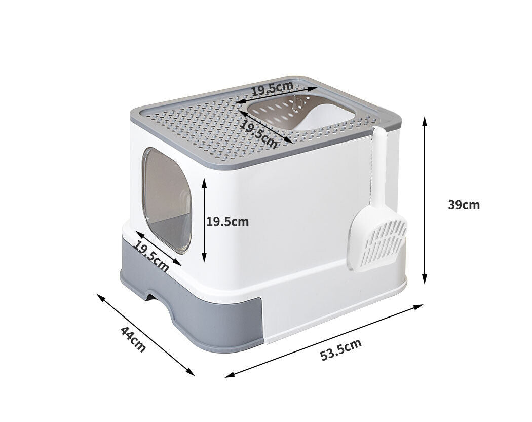 Fully Enclosed Cat Litter Box 
