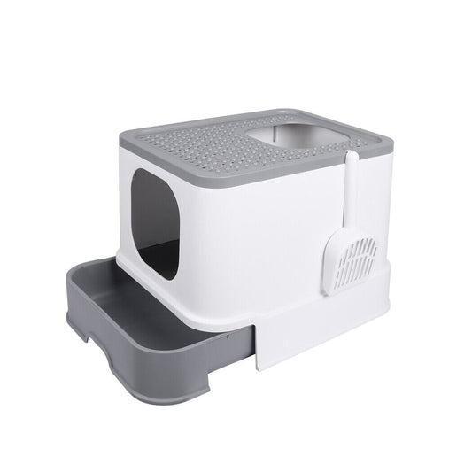 Fully Enclosed Cat Litter Box 