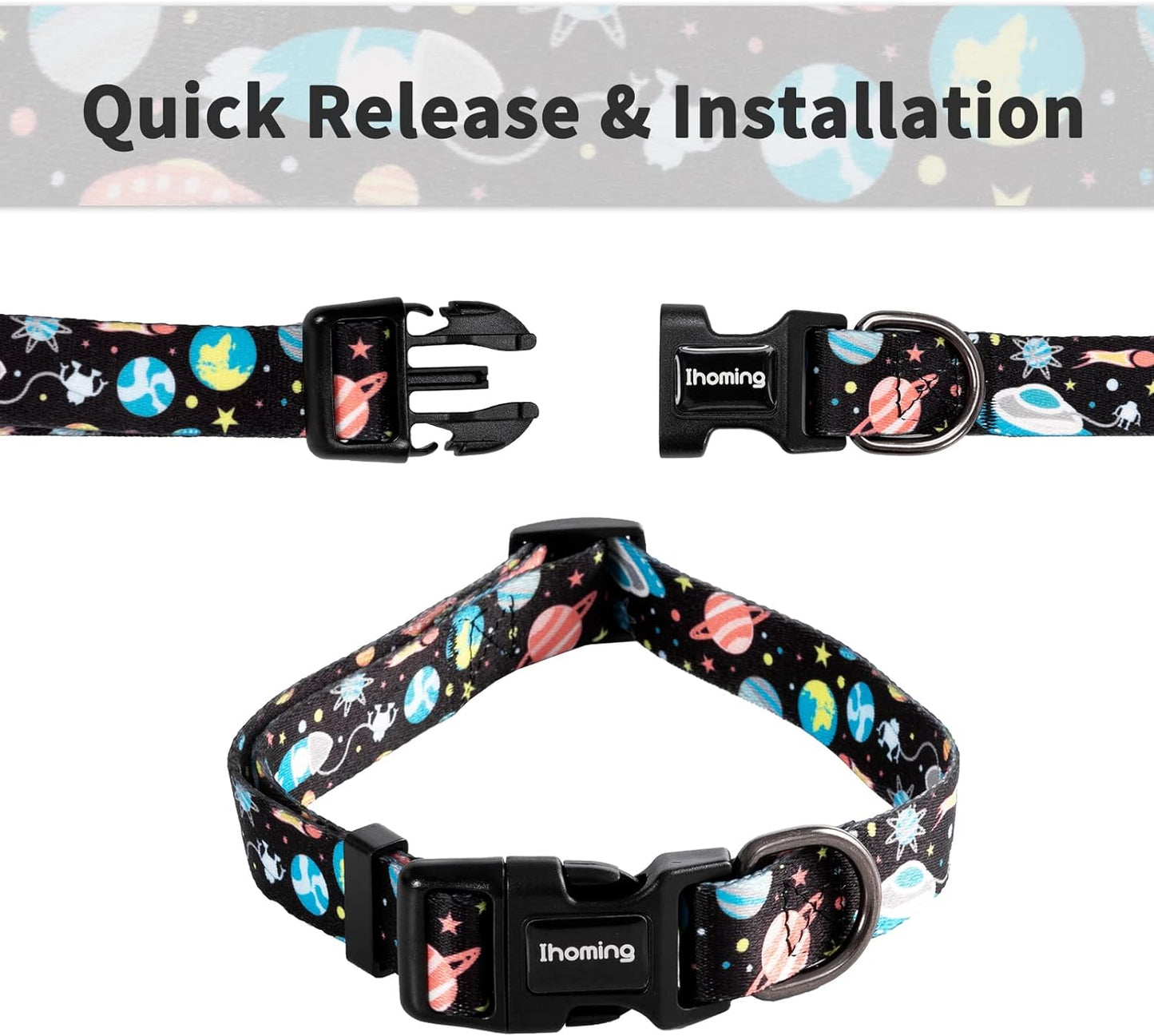 Dog Collar and Leash Set Combo Safety Set for Daily Outdoor Walking Running Training Small Medium Large Dog Cats
