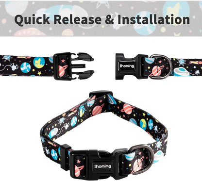 Dog Collar and Leash Set Combo Safety Set for Daily Outdoor Walking Running Training Small Medium Large Dog Cats