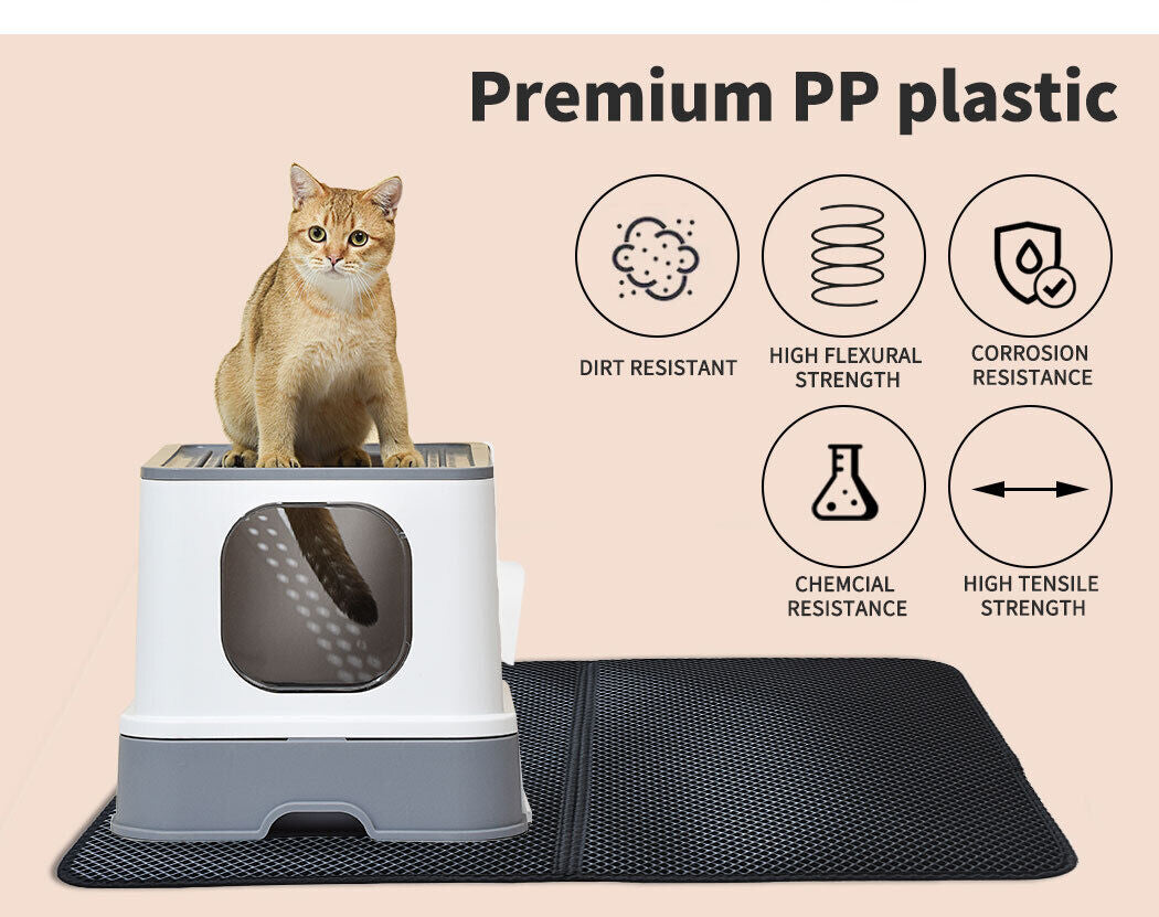 Fully Enclosed Cat Litter Box 