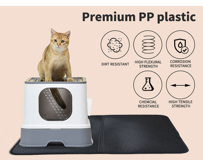 Fully Enclosed Cat Litter Box 