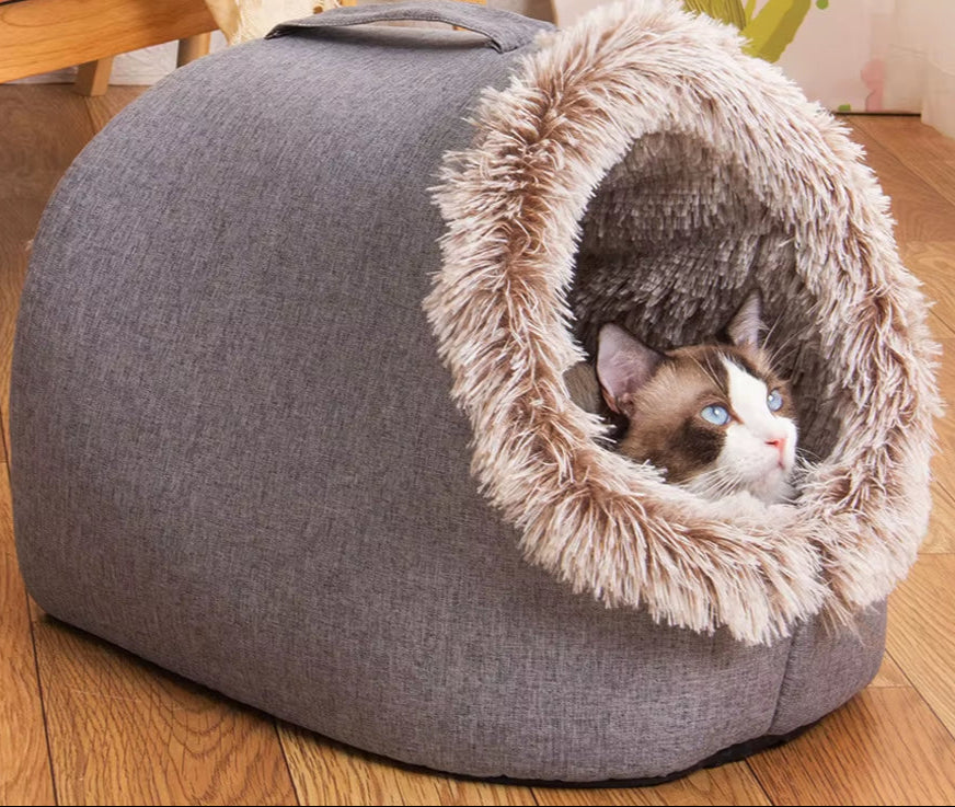 Warmnest Cozy Cave – Self-Warming Tent Bed for Cats & Small Dogs